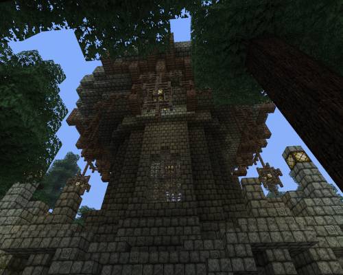 Башня в мрачном лесу - Движуха на креативном сервере